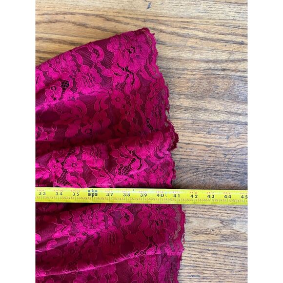 GAL MEETS GLAM Red Lace Fit & Flare Midi Dress Women's Size 4 - Picture 7 of 10